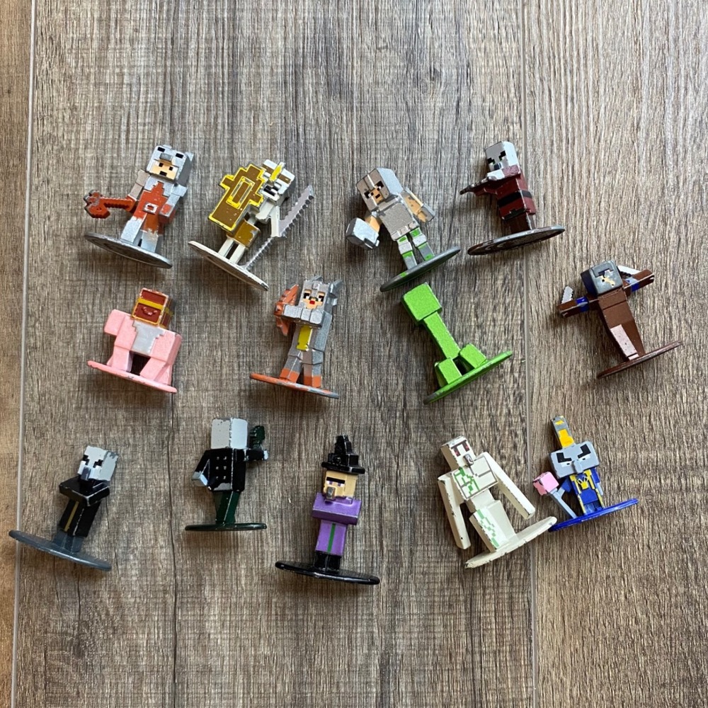 Minecraft Dungeons Nano Metalfigs Jada Toys 100% Die-Cast Metal 13 Piece Set